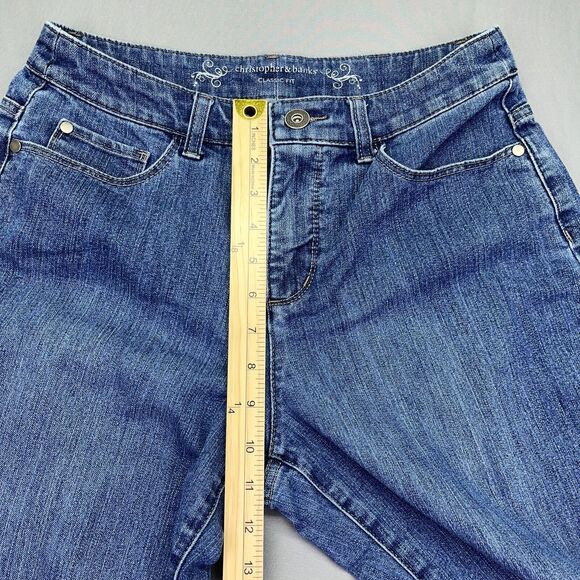 Christopher & Banks Jeans Straight Leg Classic Fit Denim Medium Wash Womens 28.5 - Picture 9 of 16